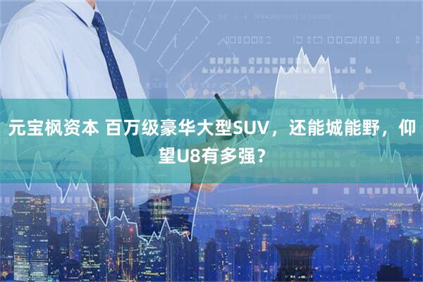 元宝枫资本 百万级豪华大型SUV，还能城能野，仰望U8有多强？