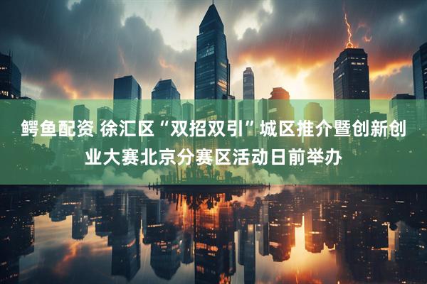 鳄鱼配资 徐汇区“双招双引”城区推介暨创新创业大赛北京分赛区活动日前举办